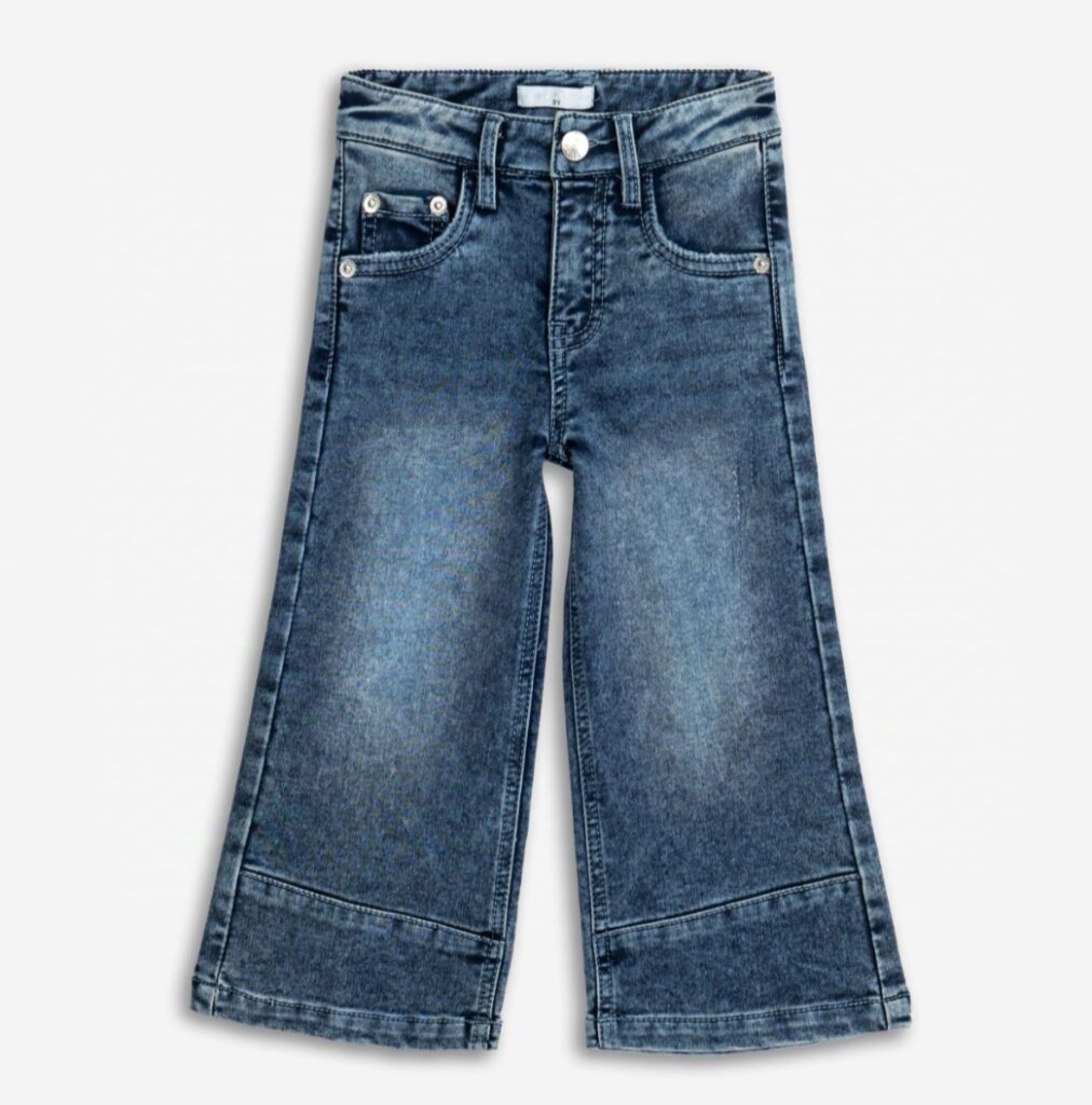 Pantal&oacute;n vaquero azul  bolsillo brillos ni&ntilde;a