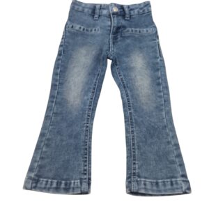 Pantalón vaquero azul campana niña