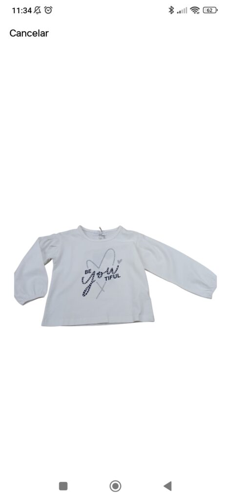Camiseta manga larga coraz&oacute;n ni&ntilde;a