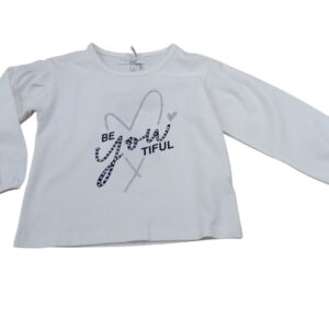 Camiseta manga larga corazón niña