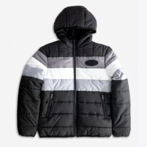 Cazadora juvenil negro/gris/blanco