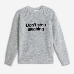 Jersey punto gris juvenil brillos