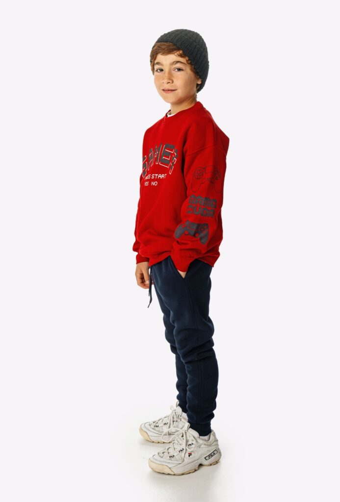 Ch&aacute;ndal ni&ntilde;o juvenil rojo/marino gamer