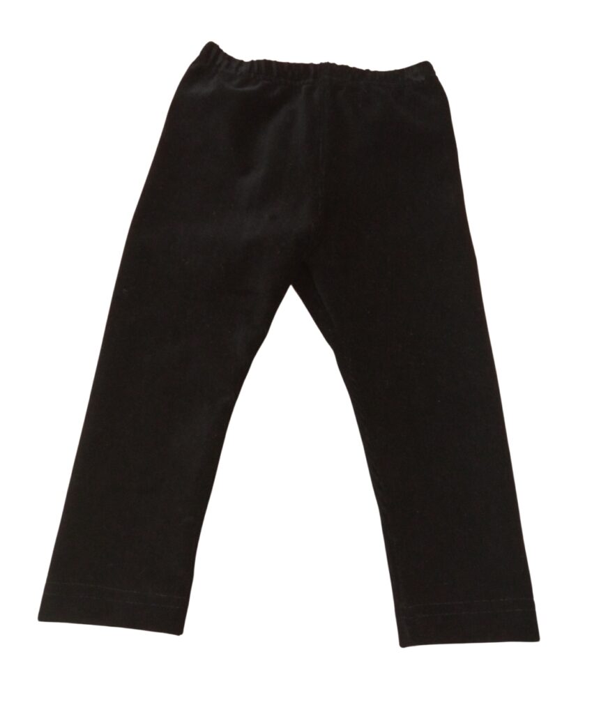 Legging de terciopelo negro ni&ntilde;a
