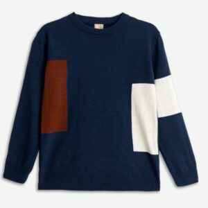 Jersey de punto fino juvenil  marino