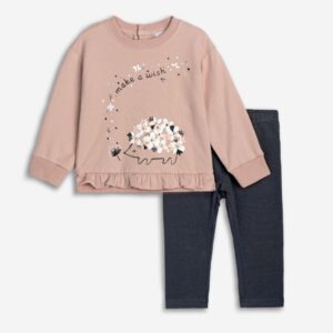 Conjunto leggings + sudadera erizo bebé niña