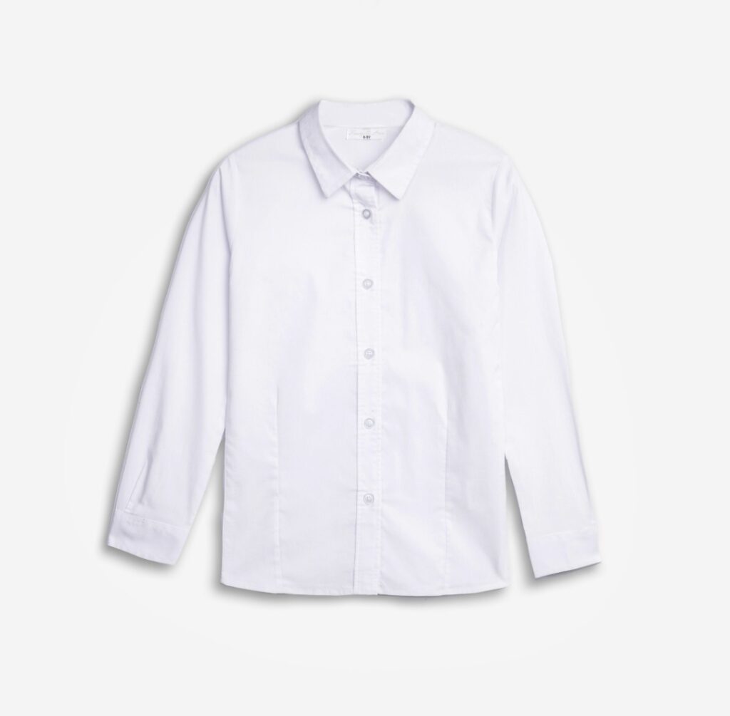 Camisa blanca juvenil ni&ntilde;a