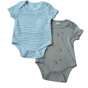 Pack dos bodys erizo/rayas bebé