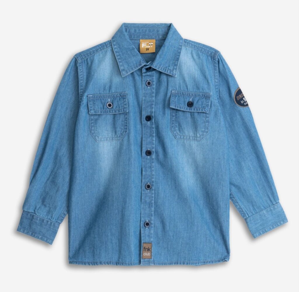 Camisa vaquera ni&ntilde;o azul claro