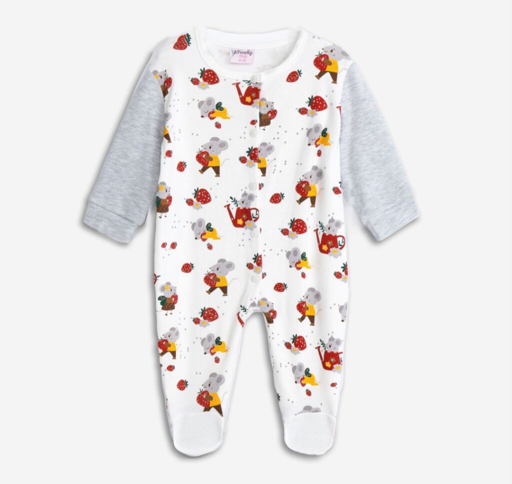 Pijama algod&oacute;n beb&eacute; ratones