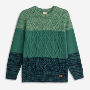 Jersey de punto juvenil verde-marino