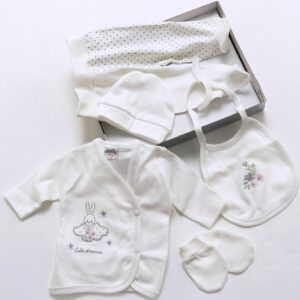 Cofre regalo bebé 5 piezas Conejo