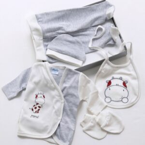 Cofre regalo bebé 5 piezas Vaca