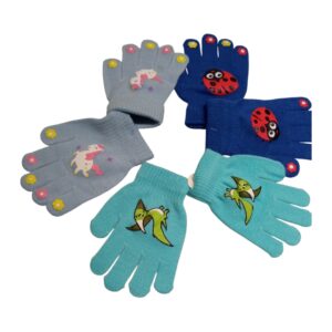 Guantes punto infantiles animales