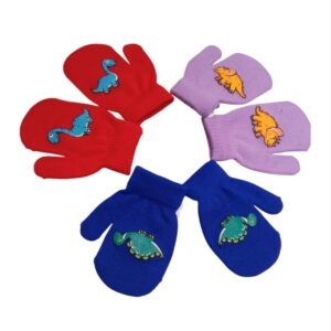 Manoplas punto infantil dino