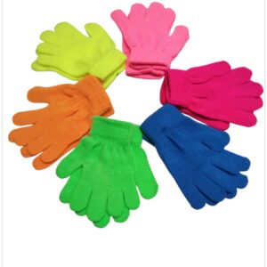 Guantes punto colores flúor