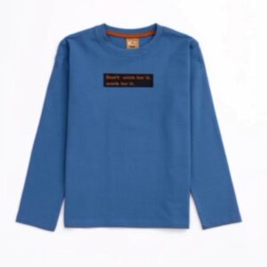 Camiseta manga larga azul juvenil