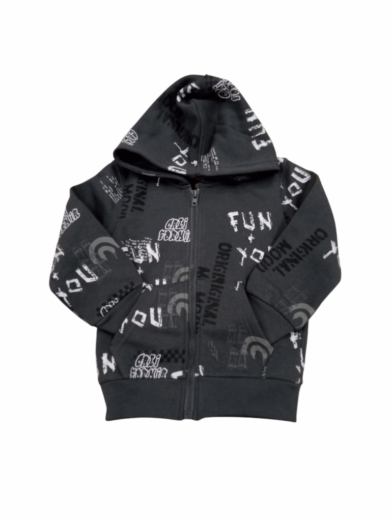 Chaqueta con capucha ni&ntilde;o Letras