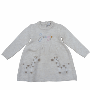 Vestido bebé niña Beige Jirafas
