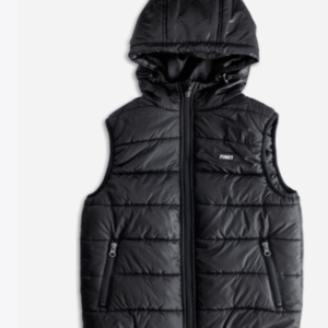 Chaleco con capucha negro niño juvenil