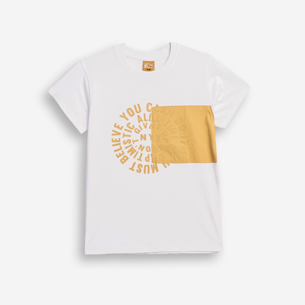 Camiseta chico juvenil Letras blanca