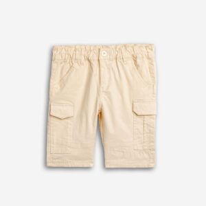 Pantal&oacute;n corto vestir bolsillos juvenil Crema