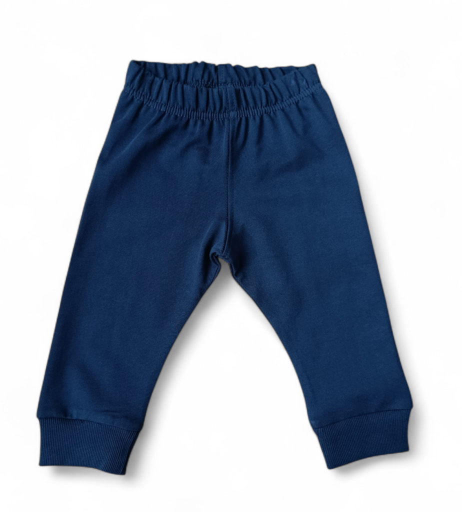 Pantal&oacute;n ch&aacute;ndal algod&oacute;n fino marino beb&eacute;