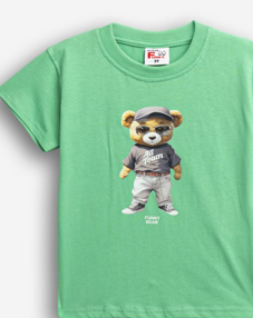 Camiseta algod&oacute;n Verde infantil Oso
