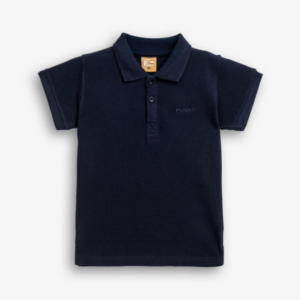 Polo manga corta marino algod&oacute;n infantil