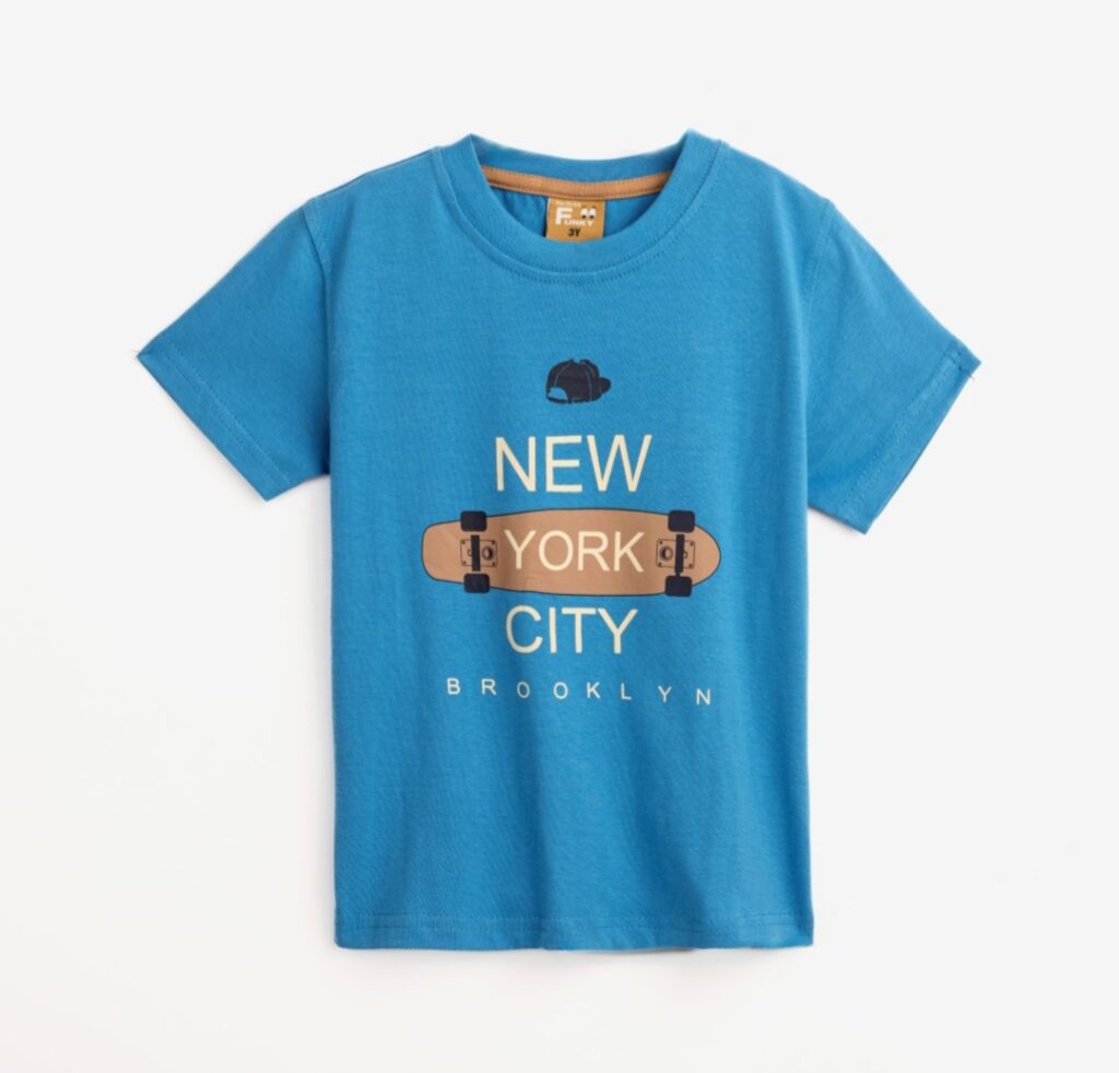Camiseta algod&oacute;n Azul infantil Skate