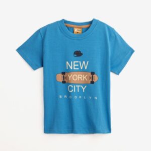 Camiseta algod&oacute;n Azul infantil Skate