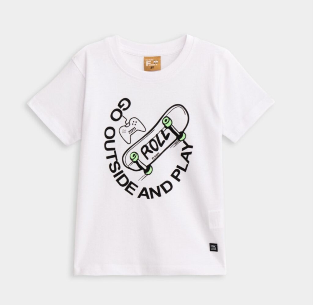 Camiseta algod&oacute;n Blanca infantil Play