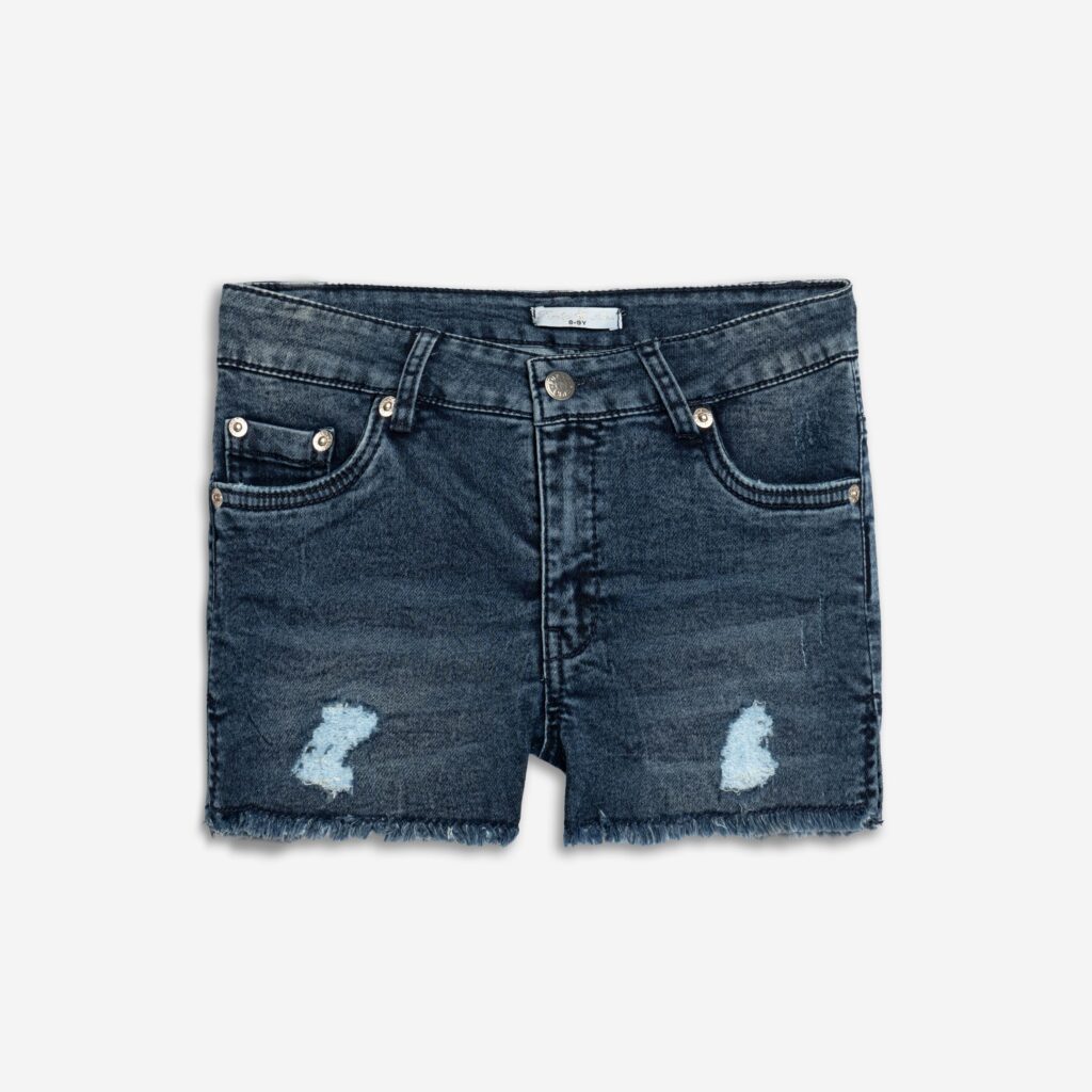 Short Vaquero Azul Rotos juvenil