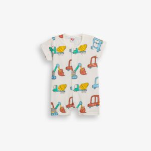 Pijama beb&eacute; algod&oacute;n blanco Transportes