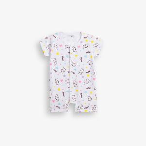 Pijama beb&eacute; algod&oacute;n blanco Gato