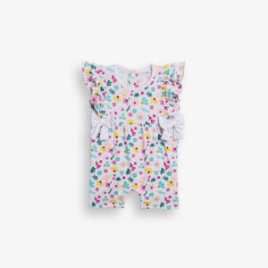 Pelele beb&eacute; ni&ntilde;a  algod&oacute;n Blanco Flores