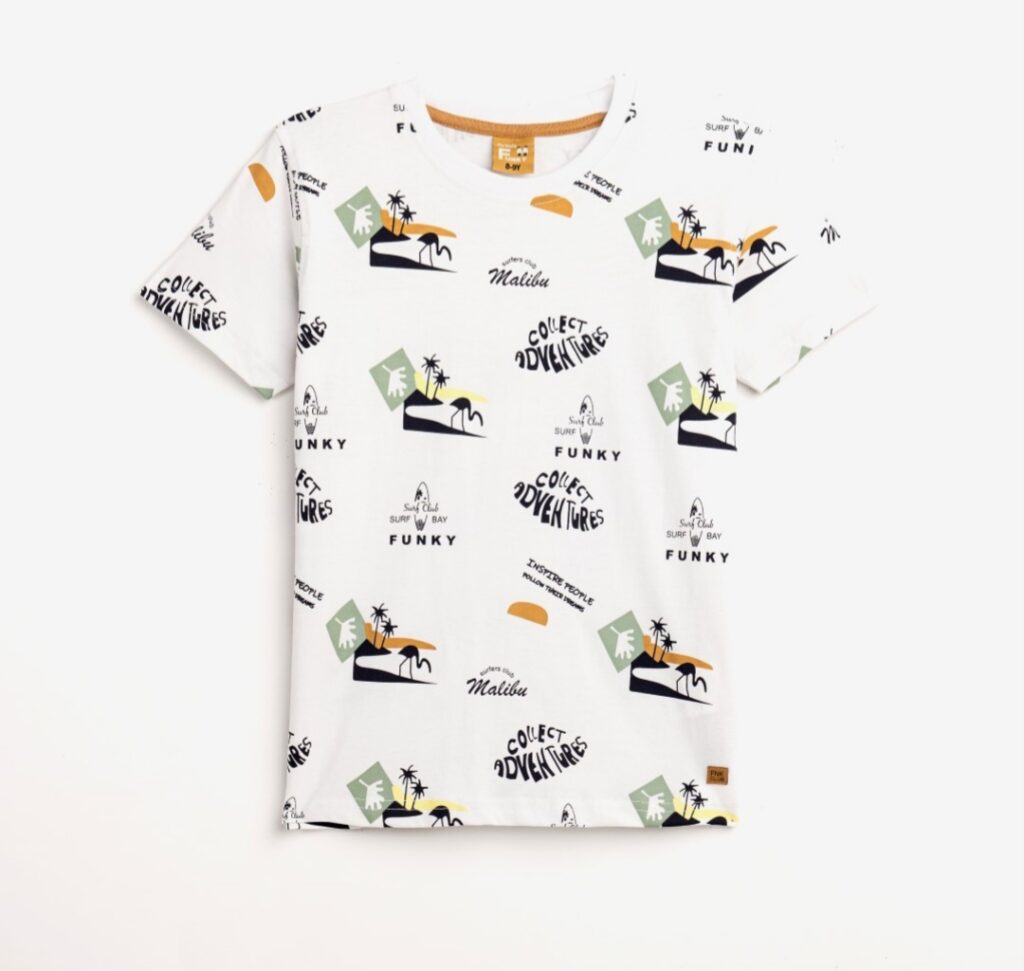 Camiseta chico juvenil Blanca Malibu
