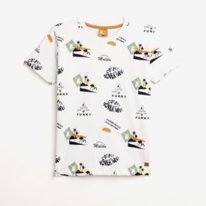 Camiseta chico juvenil Blanca Malibu