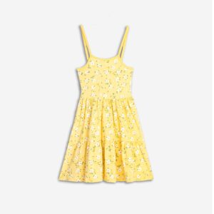 Vestido Amarillo Flores Tirantes Juvenil